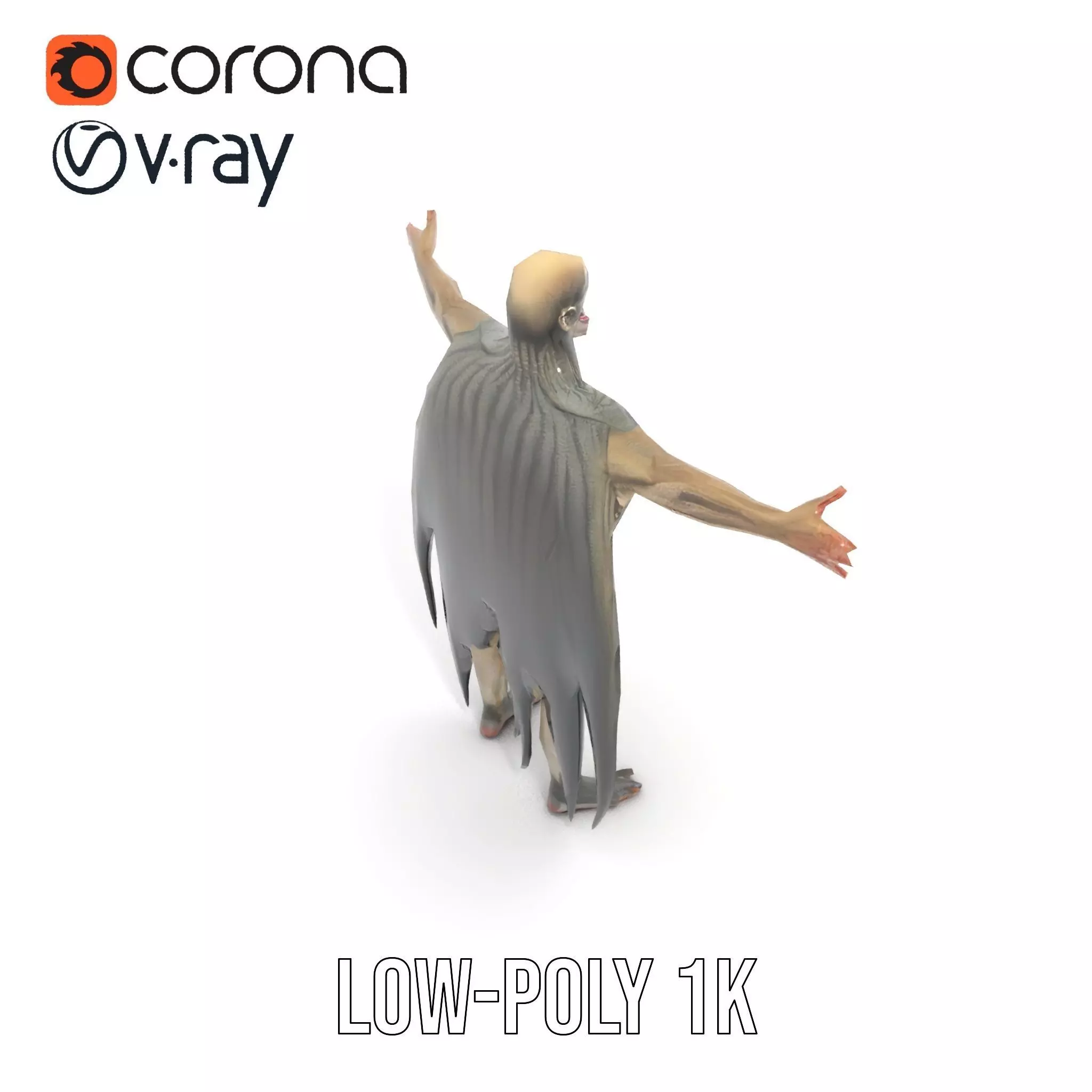 Vampire Creature Model Pack with Detailed Textures Low-poly 3D model_18