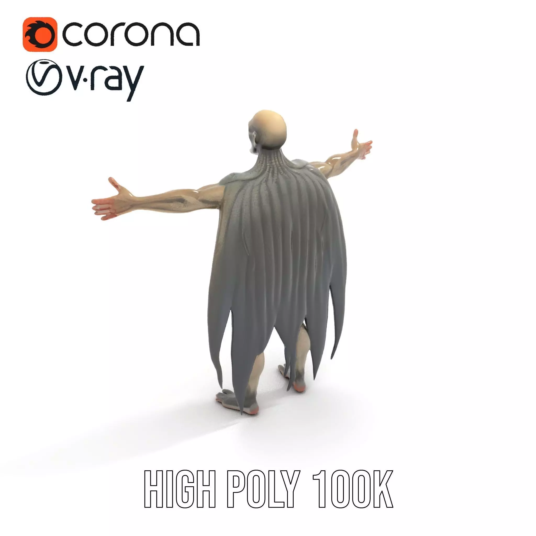 Vampire Creature Model Pack with Detailed Textures Low-poly 3D model_22