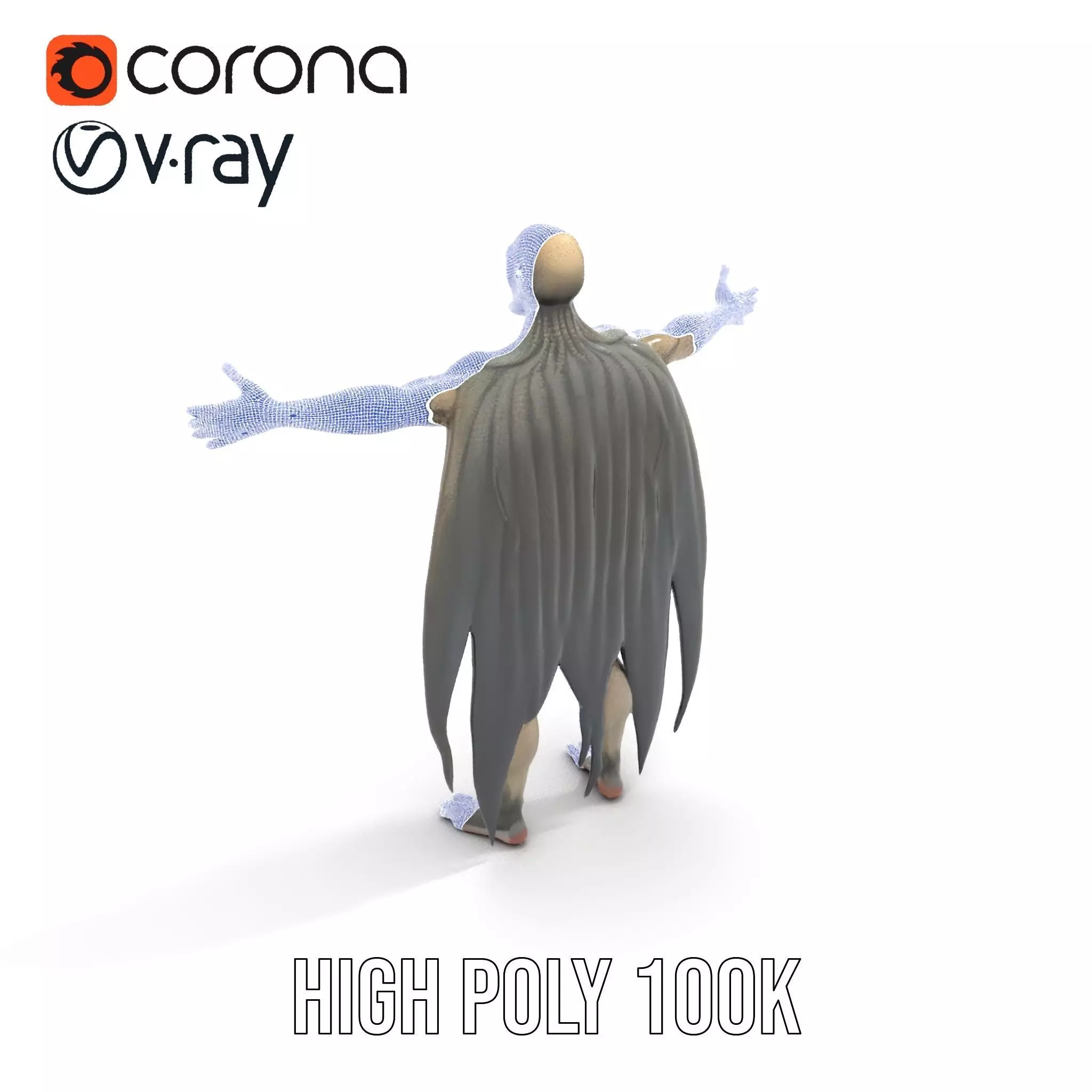 Vampire Creature Model Pack with Detailed Textures Low-poly 3D model_13