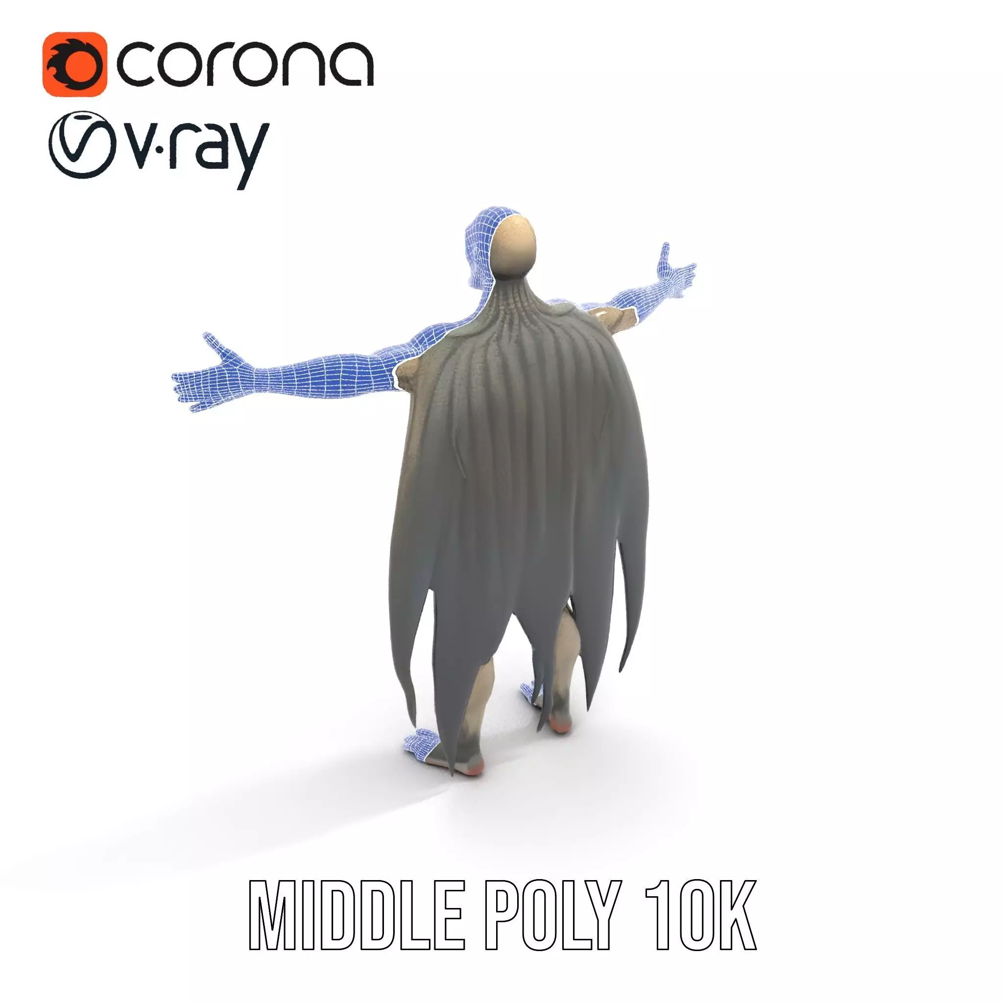 Vampire Creature Model Pack with Detailed Textures Low-poly 3D model_26