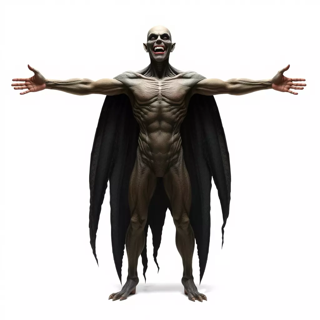 Vampire Creature Model Pack with Detailed Textures Low-poly 3D model_2