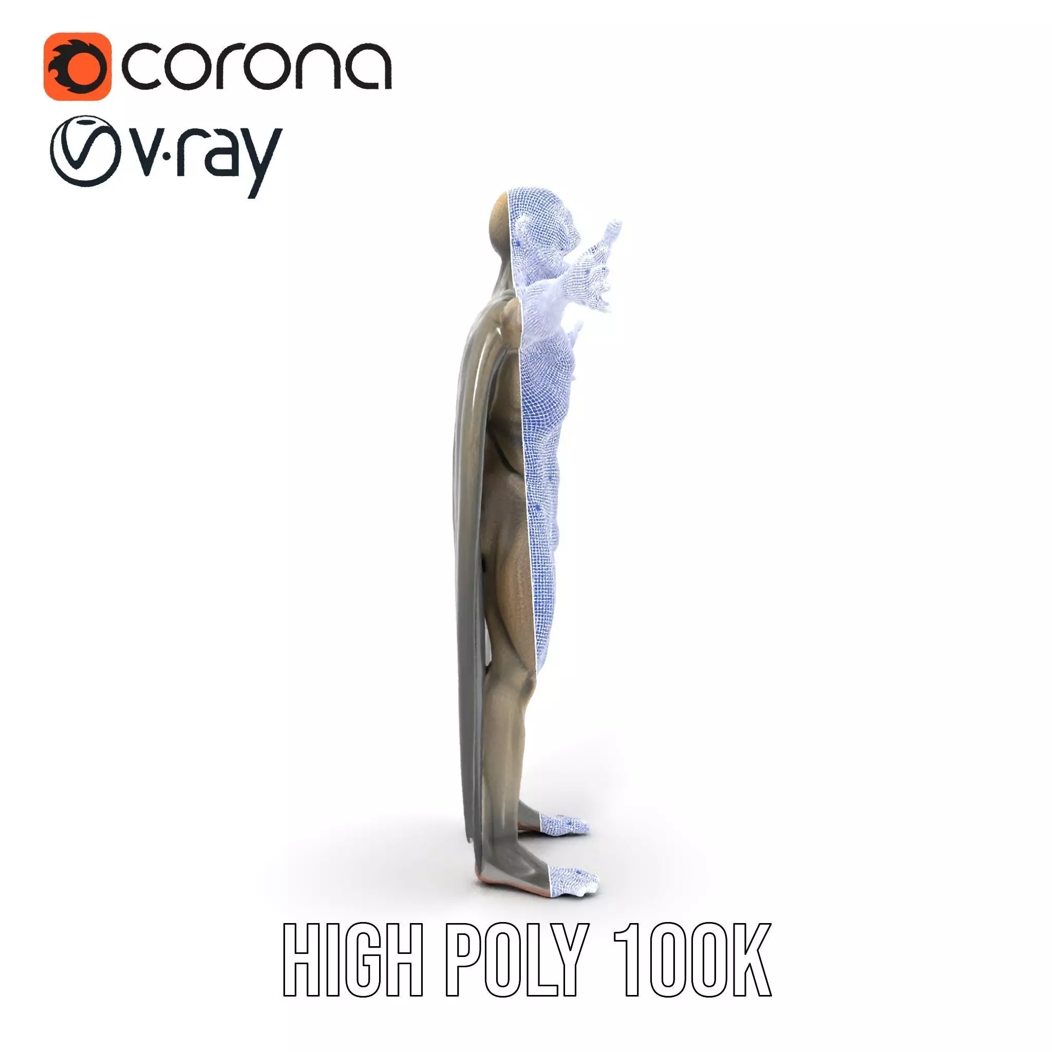 Vampire Creature Model Pack with Detailed Textures Low-poly 3D model_32