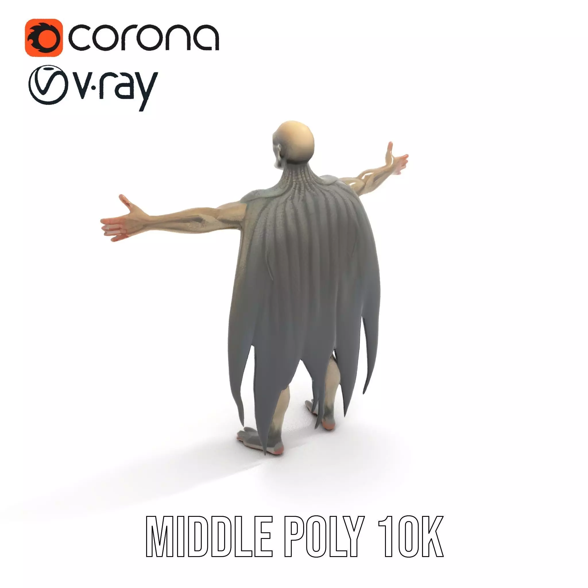 Vampire Creature Model Pack with Detailed Textures Low-poly 3D model_17