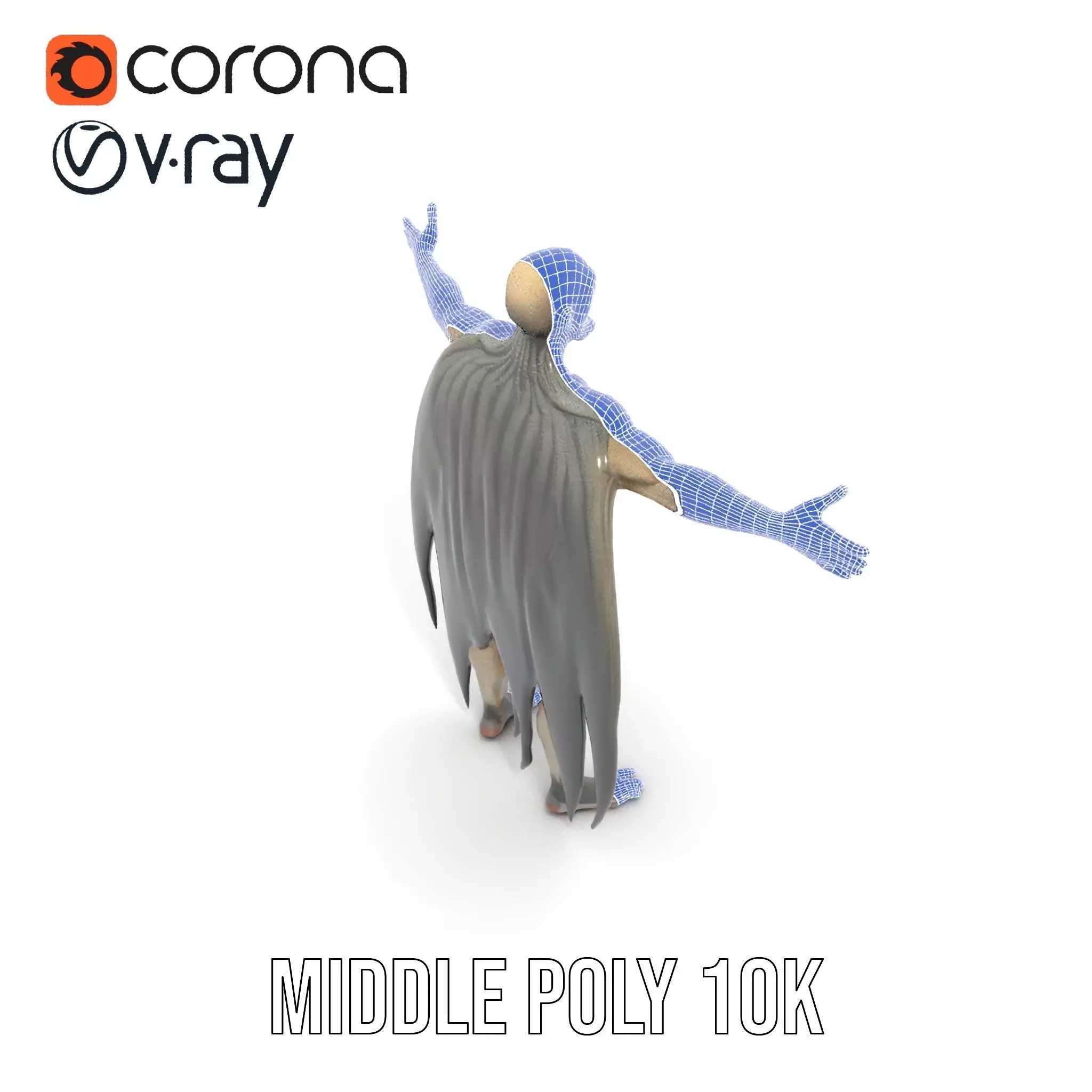 Vampire Creature Model Pack with Detailed Textures Low-poly 3D model_29