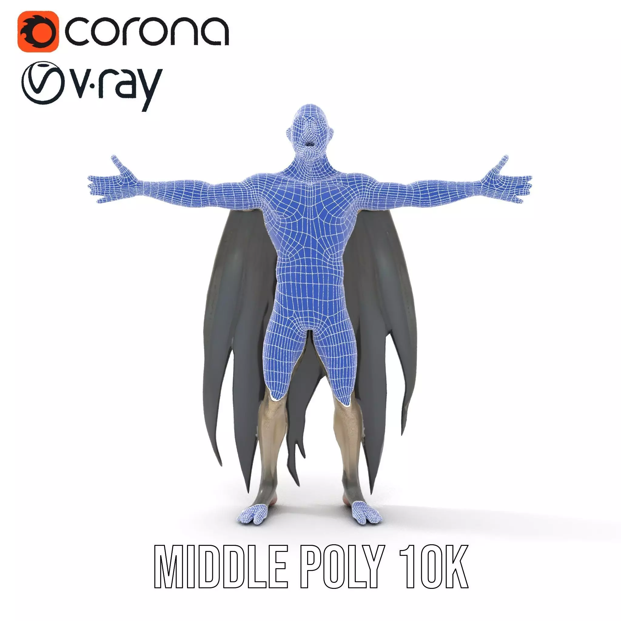 Vampire Creature Model Pack with Detailed Textures Low-poly 3D model_23