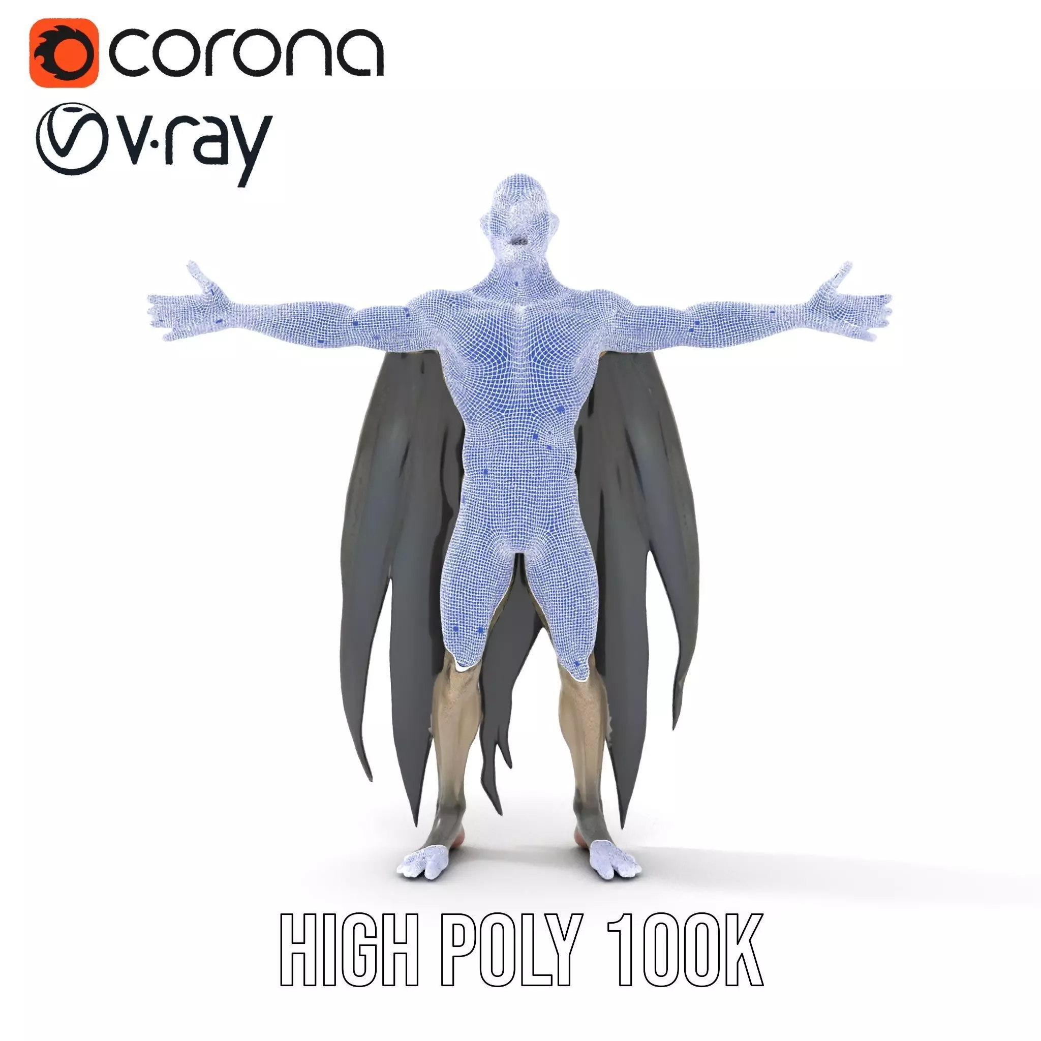 Vampire Creature Model Pack with Detailed Textures Low-poly 3D model_31