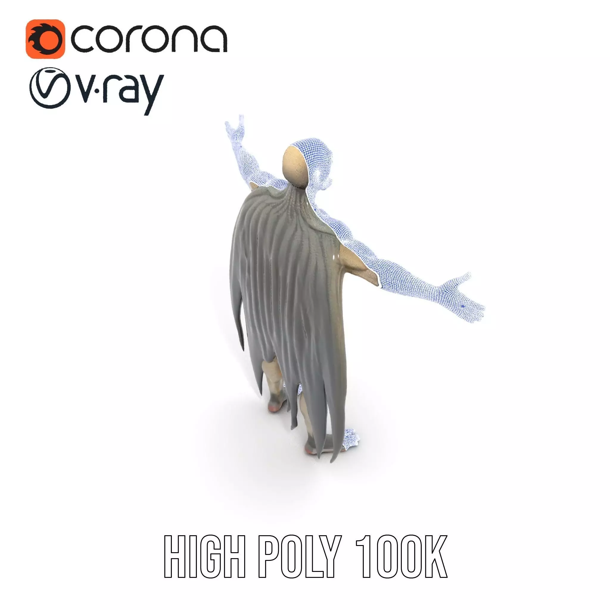 Vampire Creature Model Pack with Detailed Textures Low-poly 3D model_16