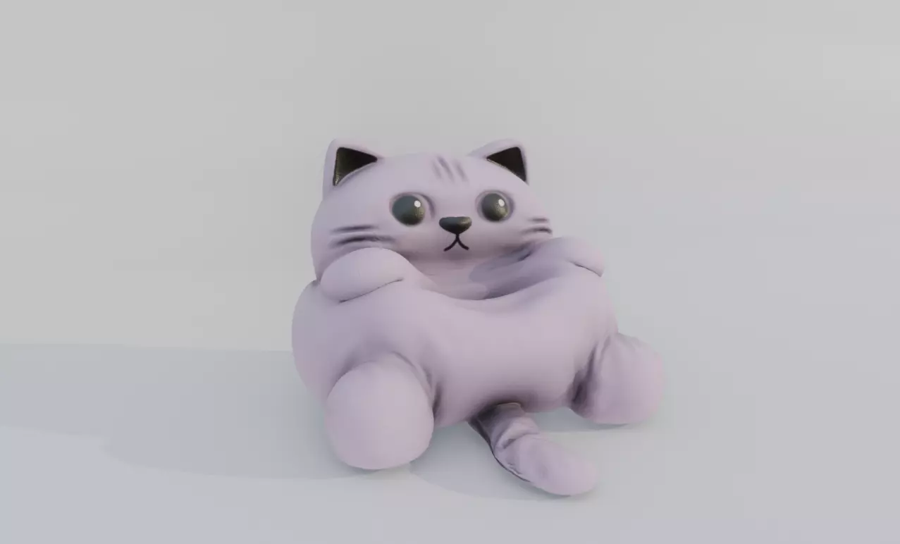 Cat Couch A02 Low-poly 3D model_0