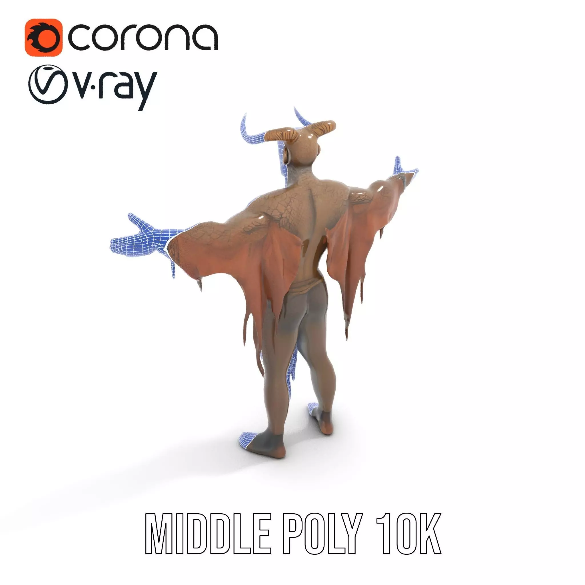 Demon Character Model Pack with Detailed Textures Low-poly 3D model_6