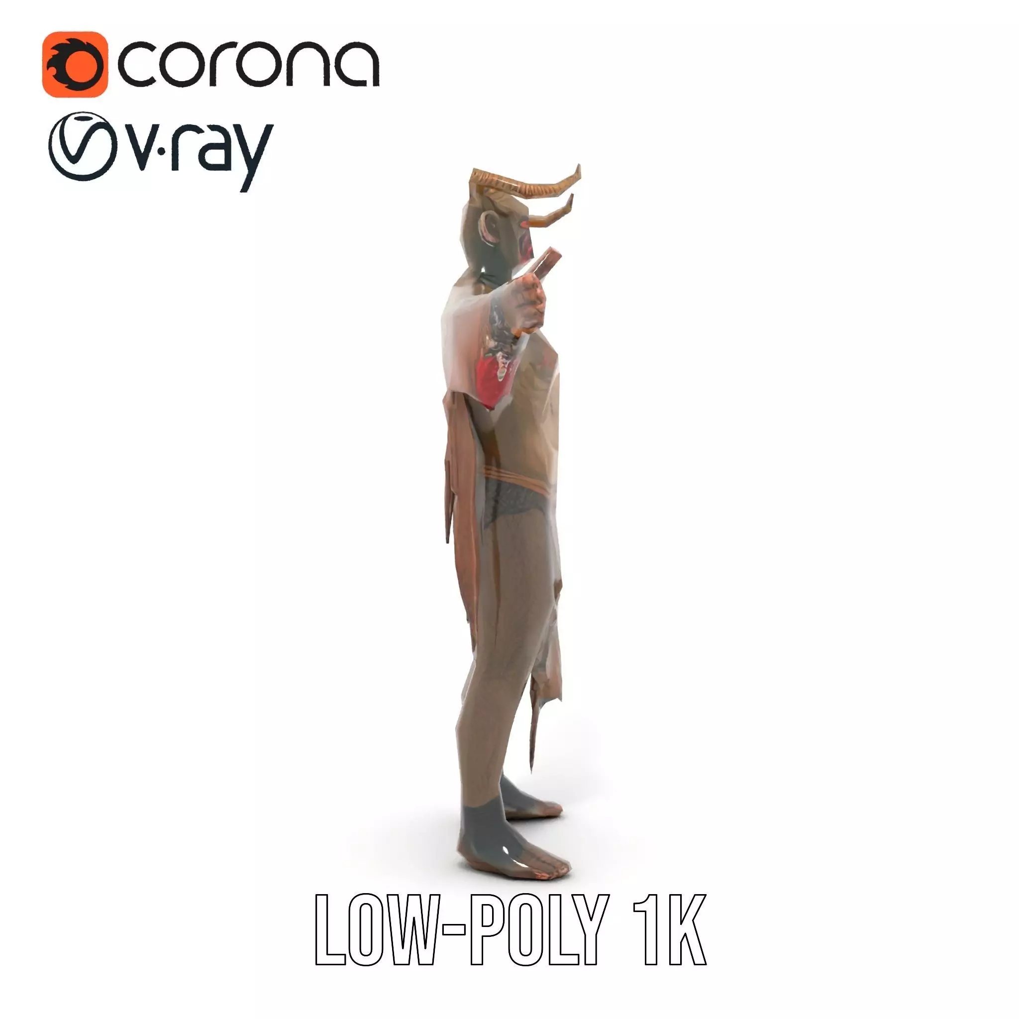 Demon Character Model Pack with Detailed Textures Low-poly 3D model_19