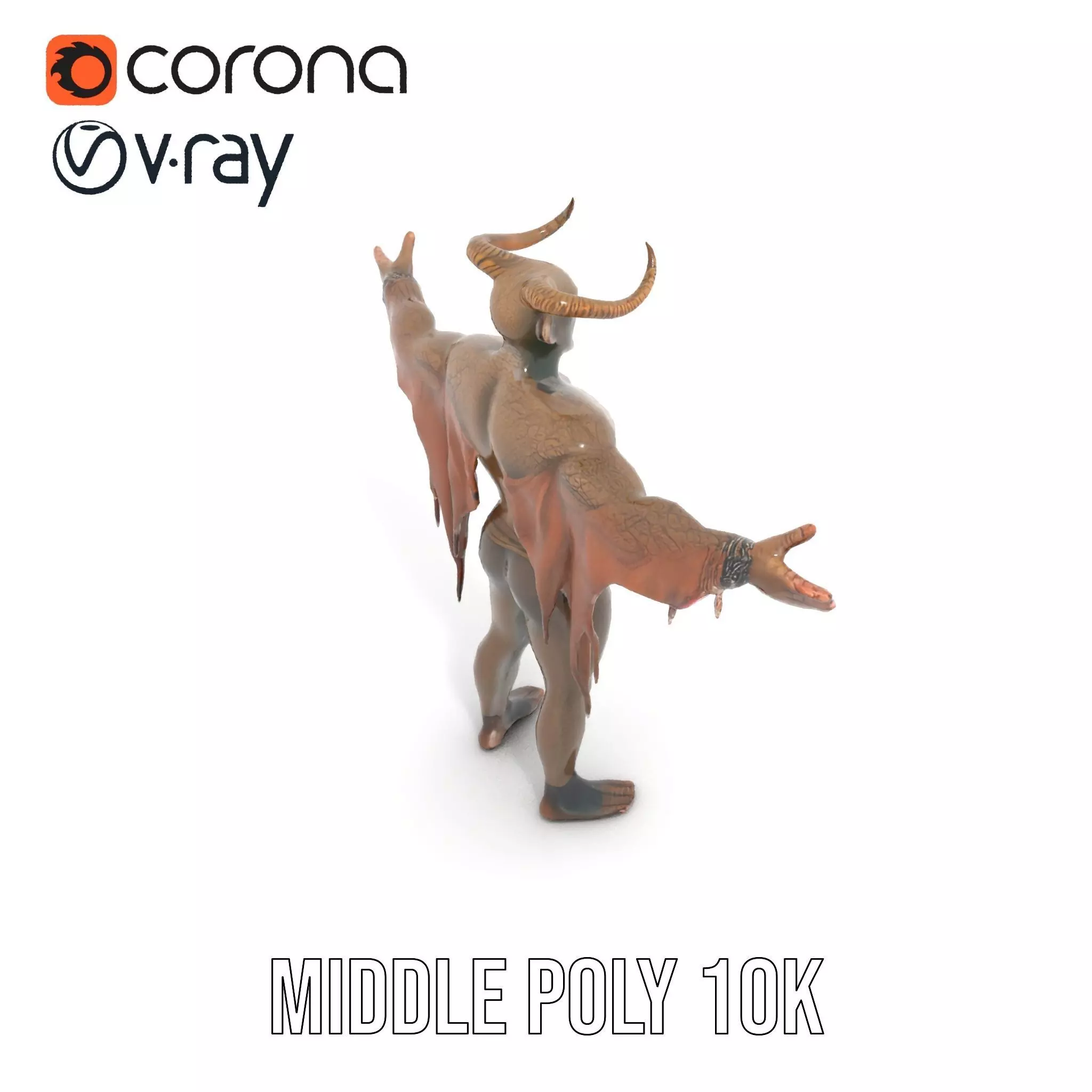 Demon Character Model Pack with Detailed Textures Low-poly 3D model_16