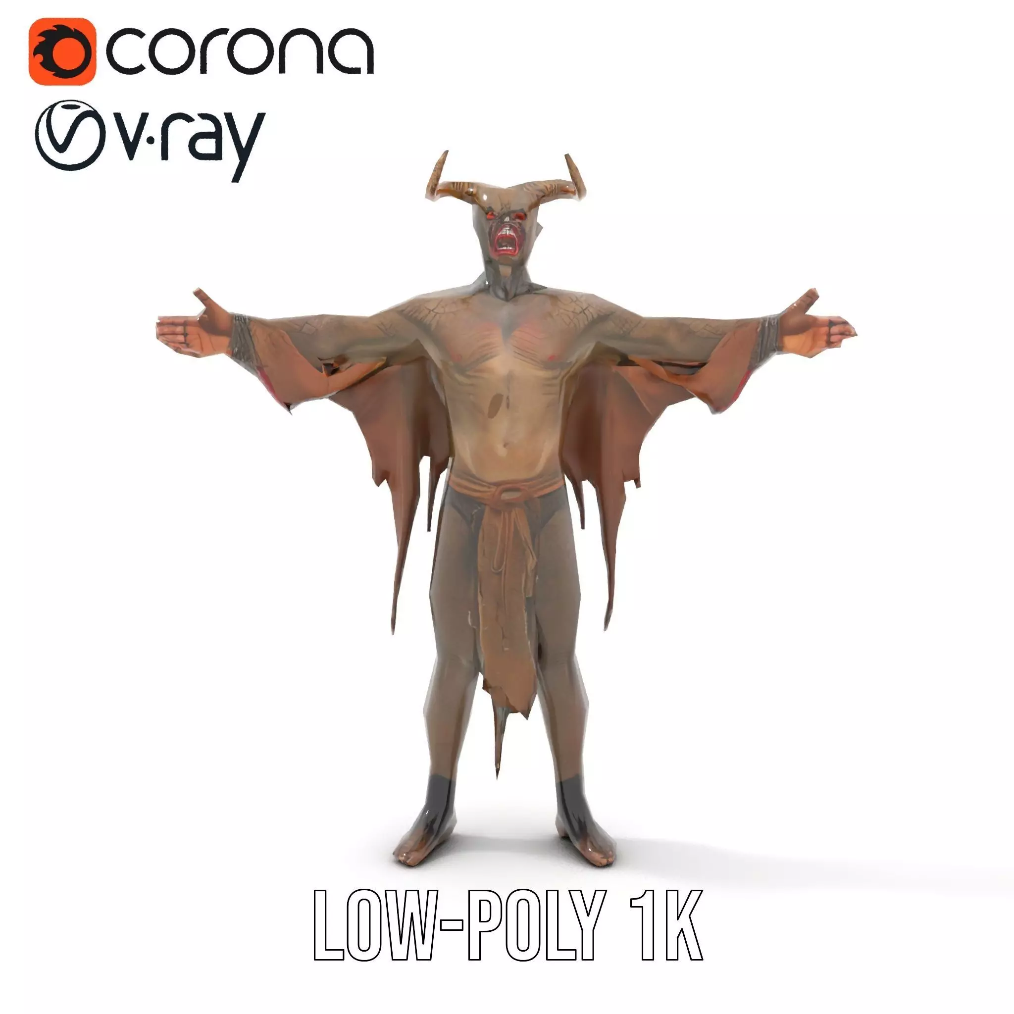 Demon Character Model Pack with Detailed Textures Low-poly 3D model_7