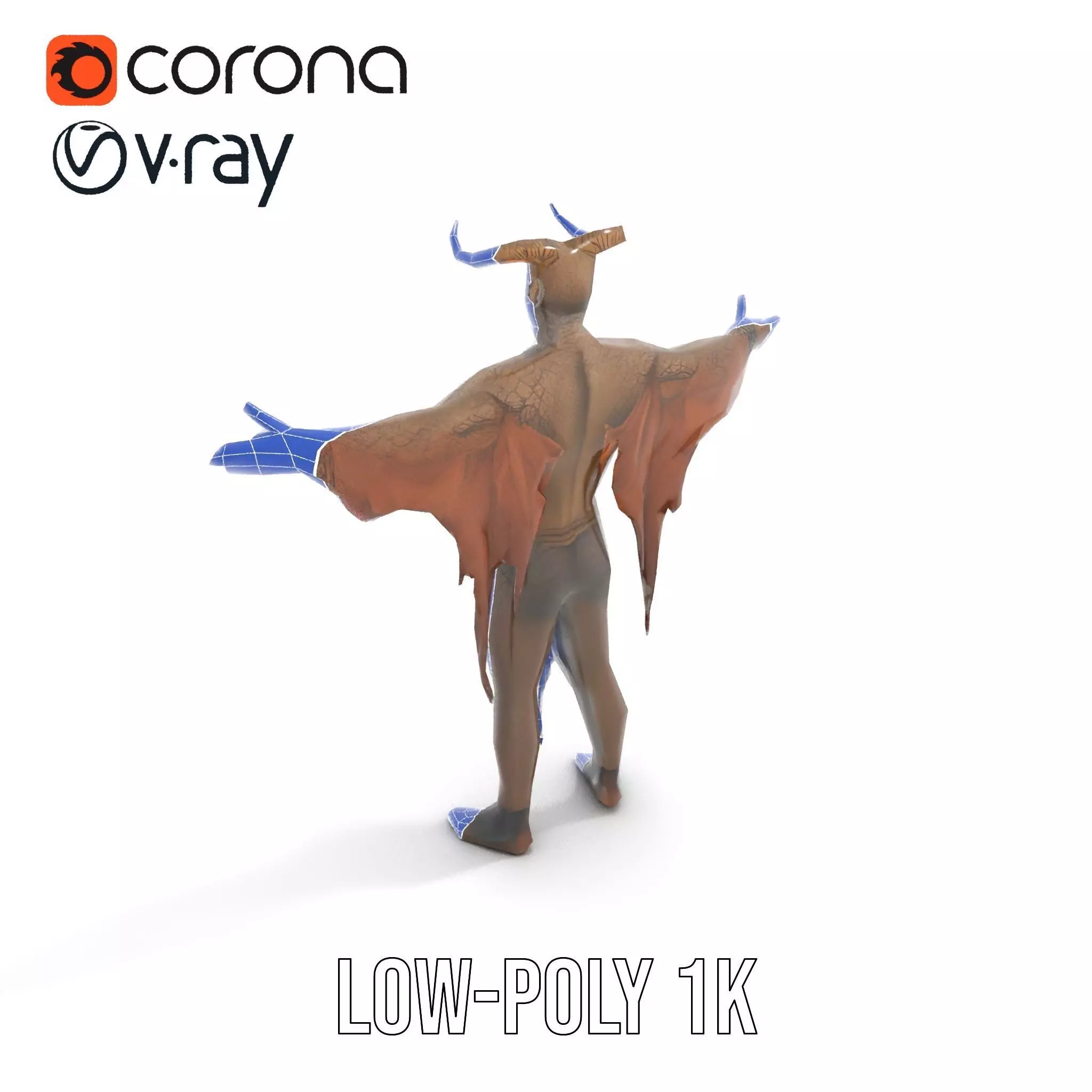 Demon Character Model Pack with Detailed Textures Low-poly 3D model_14