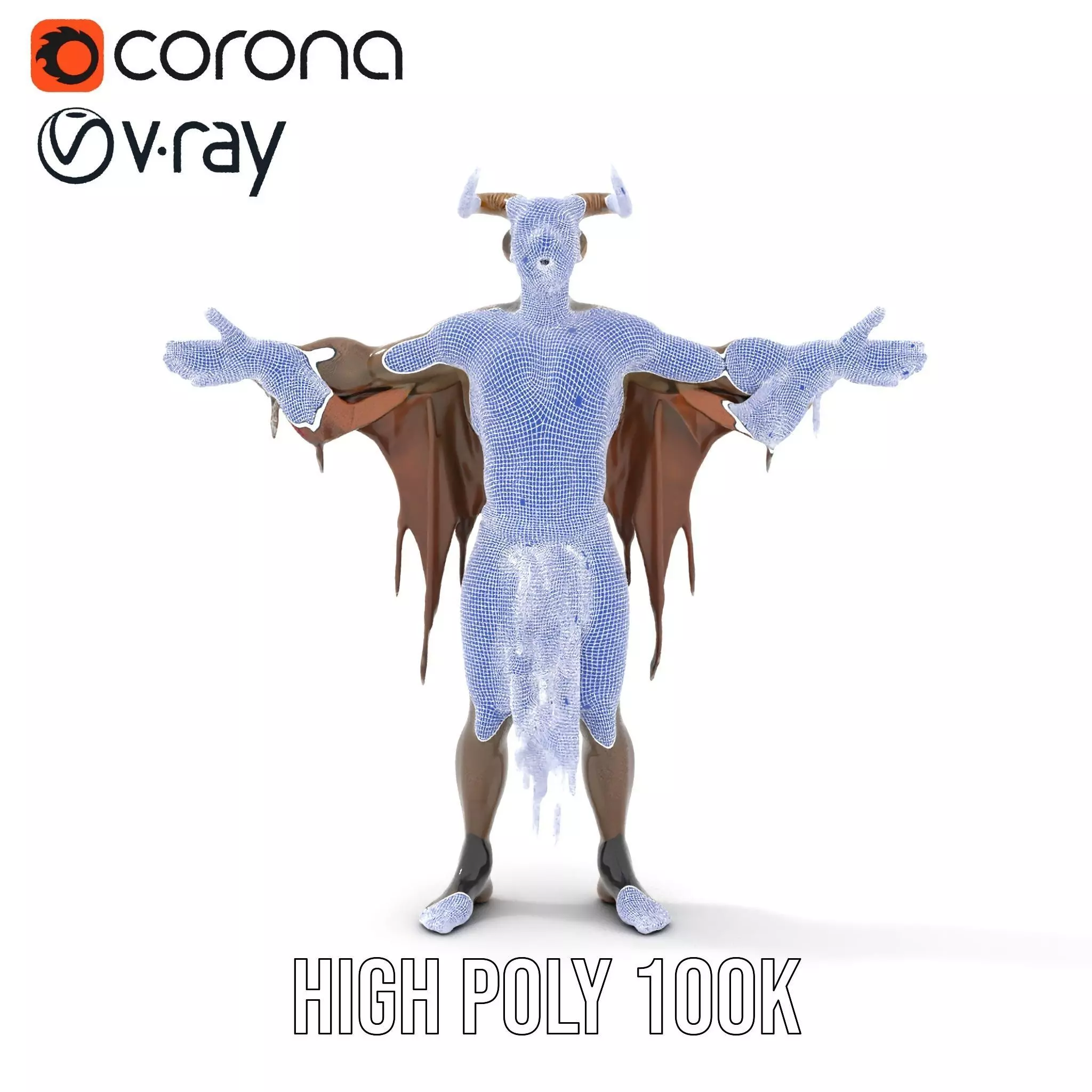 Demon Character Model Pack with Detailed Textures Low-poly 3D model_25