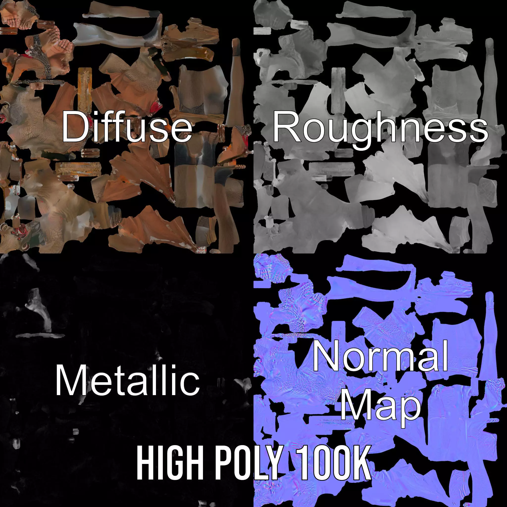 Demon Character Model Pack with Detailed Textures Low-poly 3D model_3