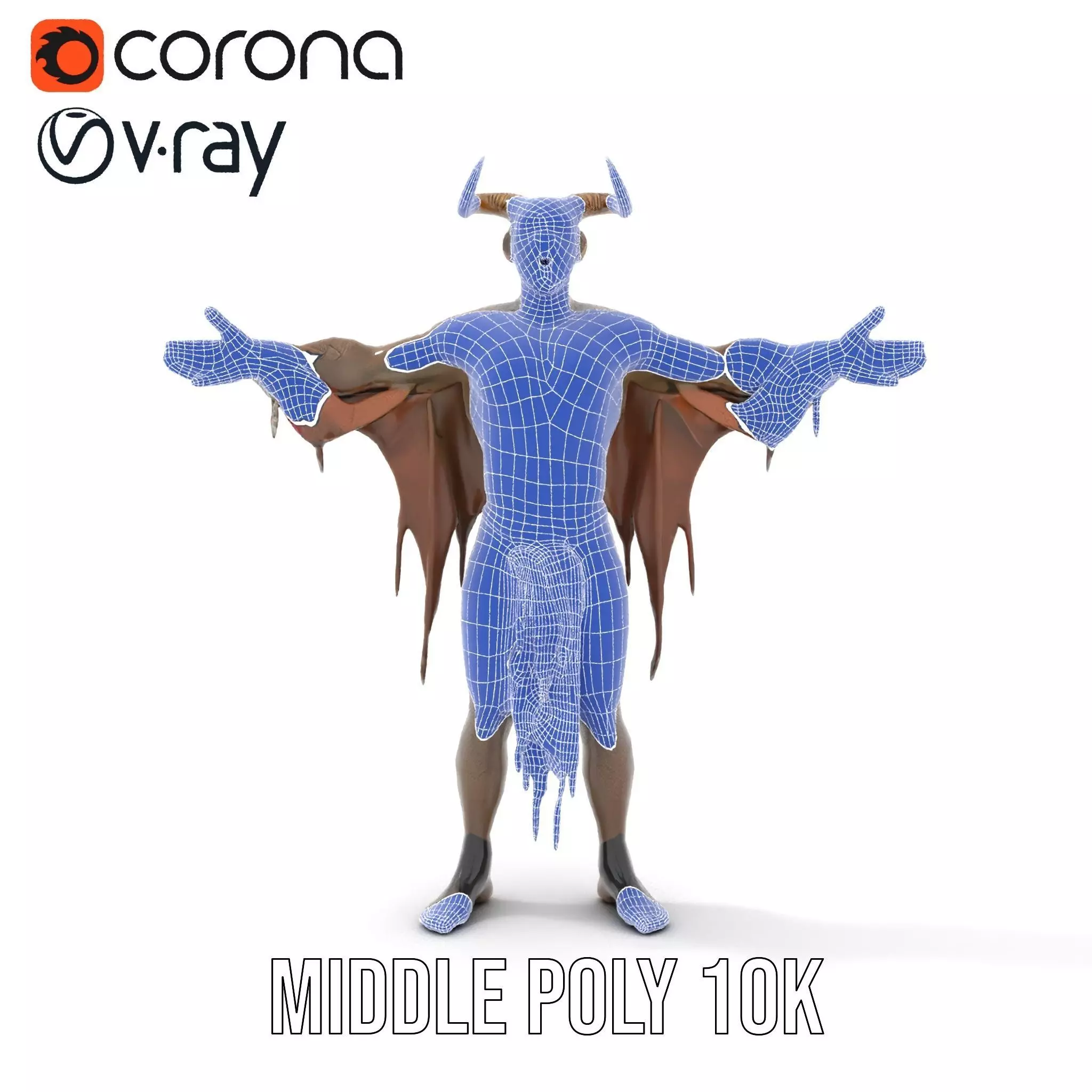 Demon Character Model Pack with Detailed Textures Low-poly 3D model_13