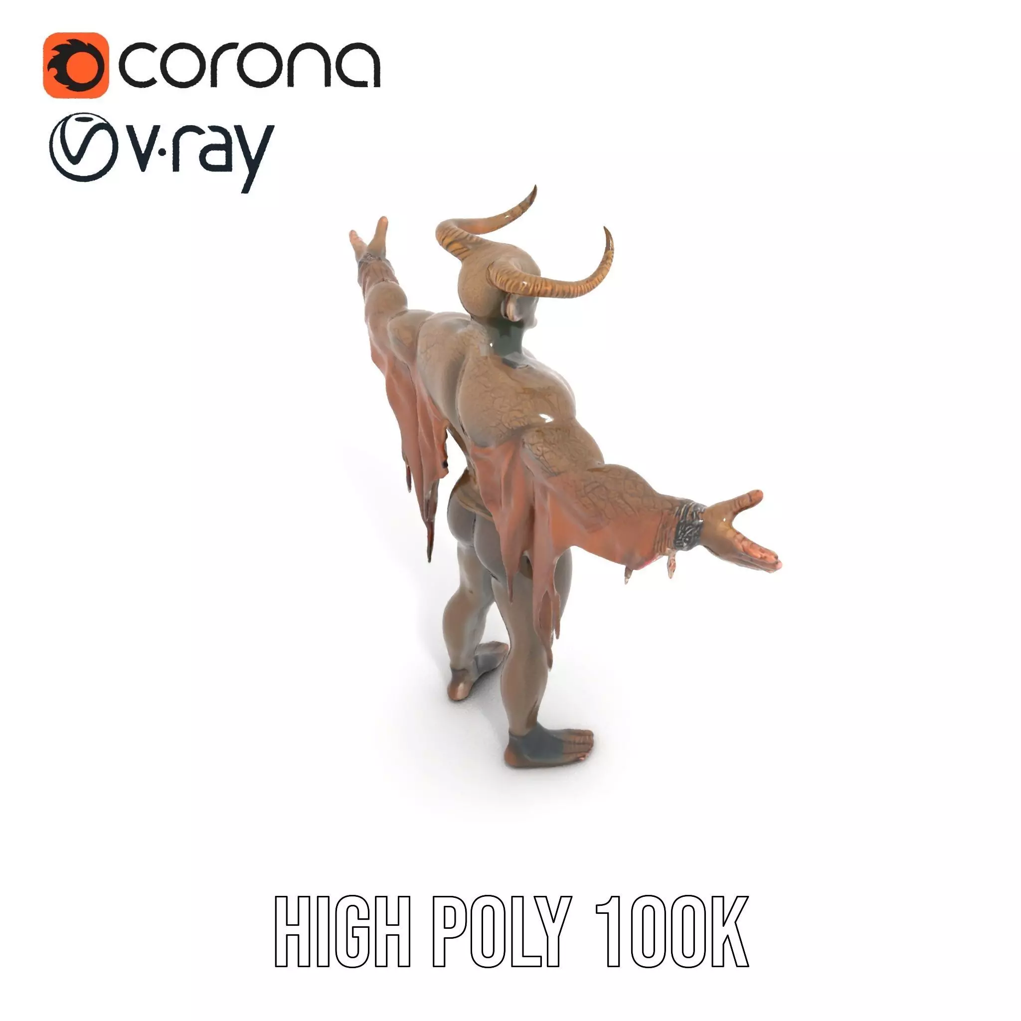 Demon Character Model Pack with Detailed Textures Low-poly 3D model_12