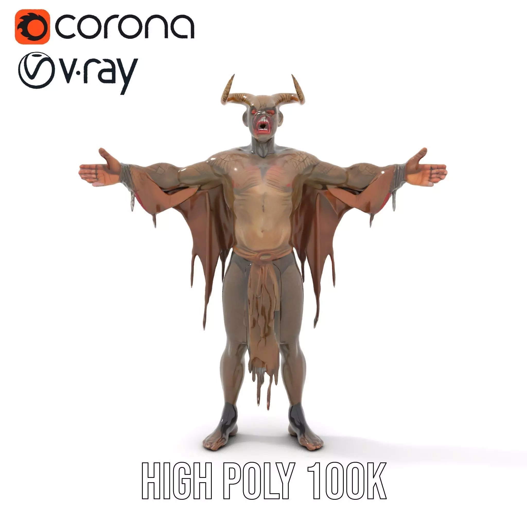 Demon Character Model Pack with Detailed Textures Low-poly 3D model_22