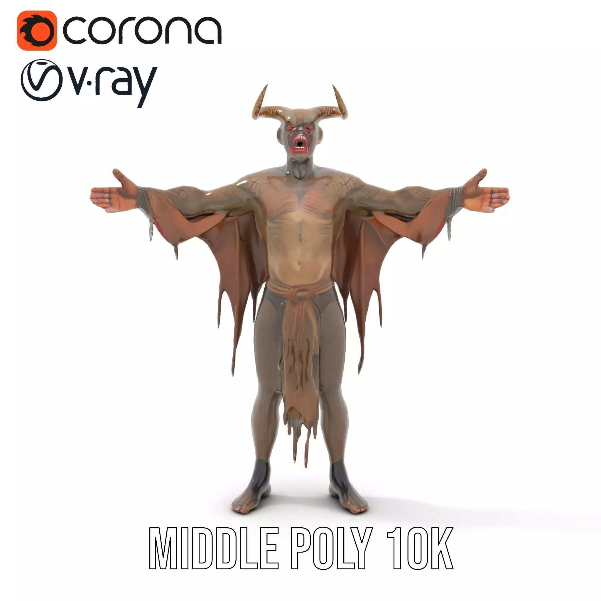 Demon Character Model Pack with Detailed Textures Low-poly 3D model_5