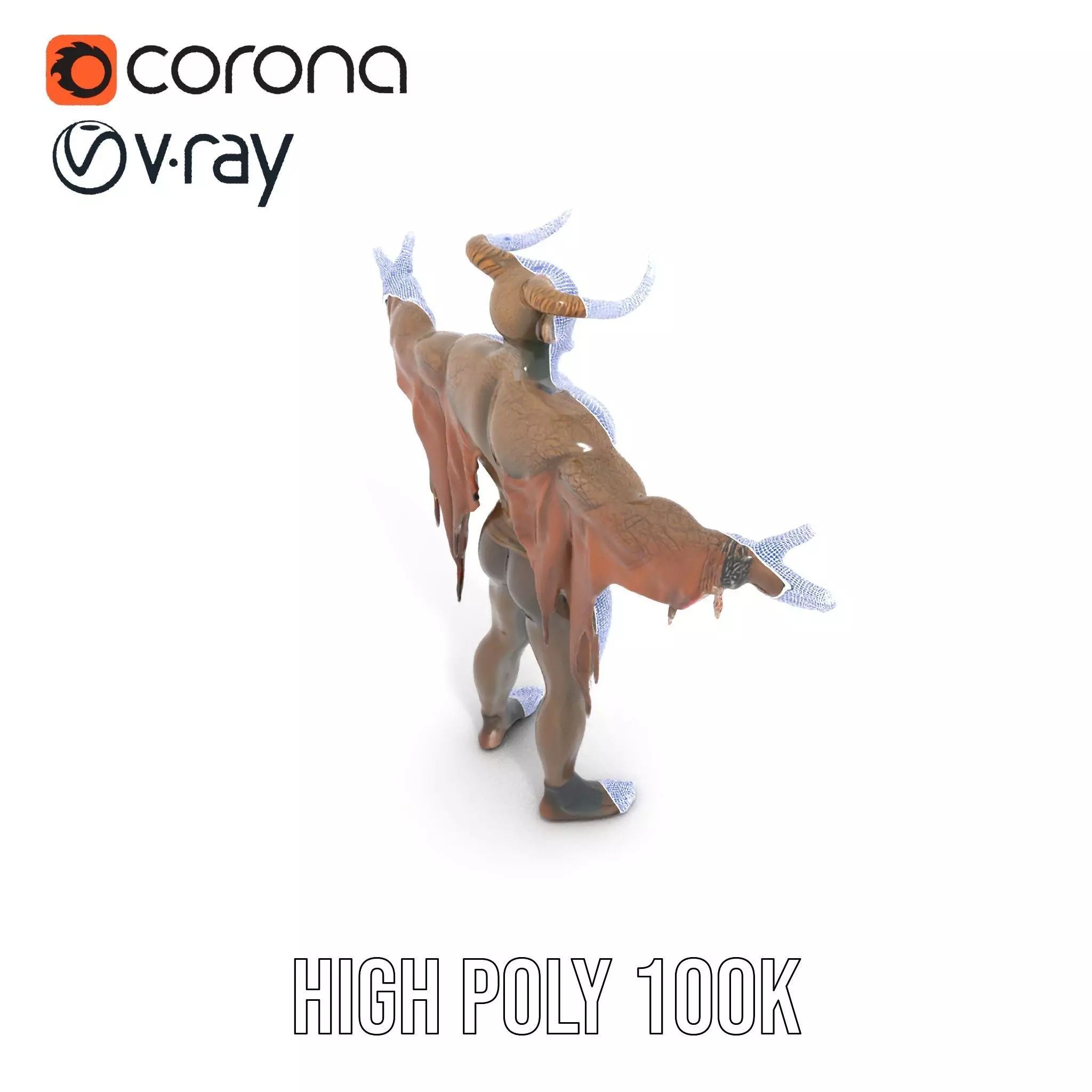 Demon Character Model Pack with Detailed Textures Low-poly 3D model_32