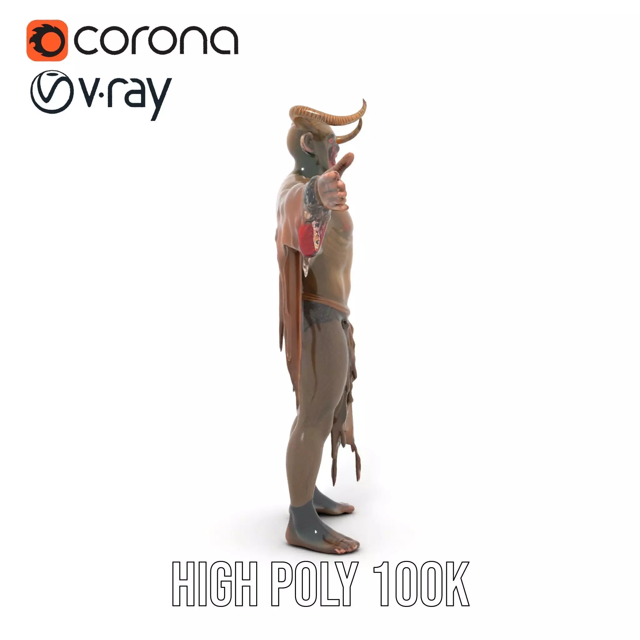 Demon Character Model Pack with Detailed Textures Low-poly 3D model_15