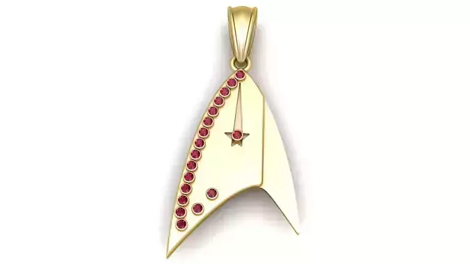 3D Gold Pendant