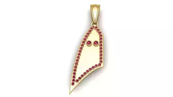 3D Gold Pendant