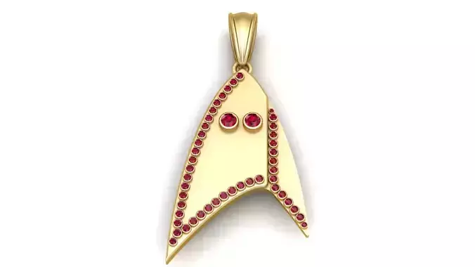 3D gold pendant
