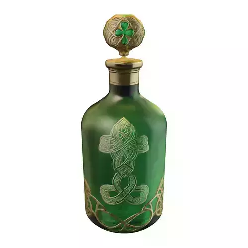 Celtic Cross Clover Bottle
