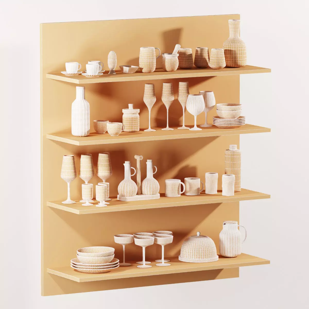 Kitchen tableware-H40-zara set 3D model_5