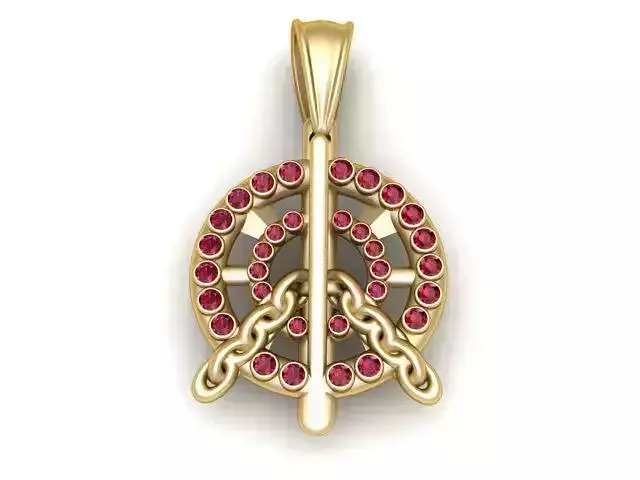 ROUND GOLD PENDANT 