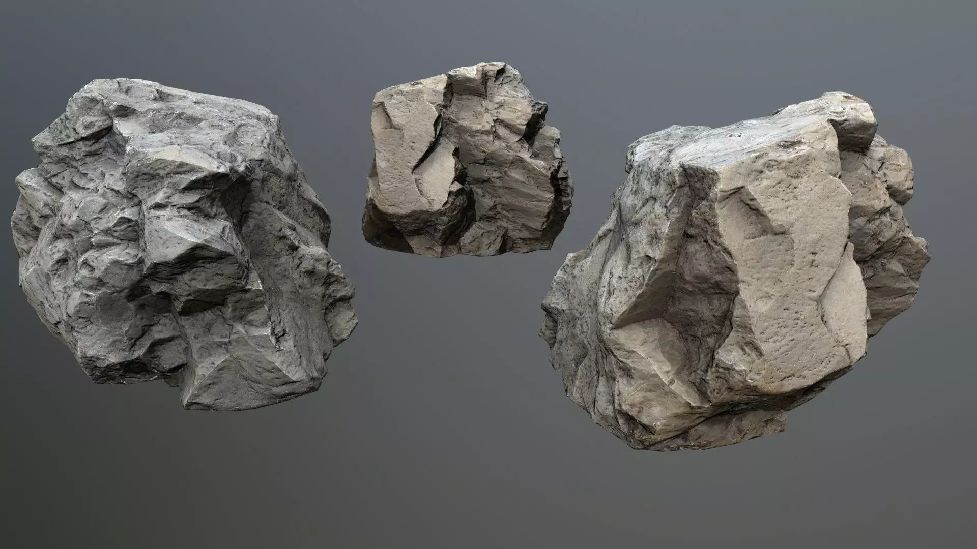 River Stones Low-poly 3D model_13