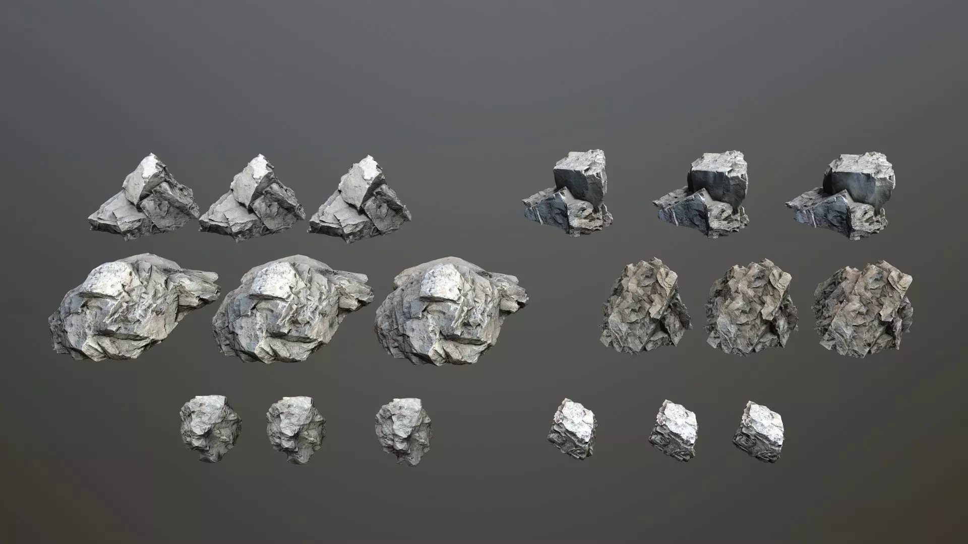 River Stones Low-poly 3D model_14