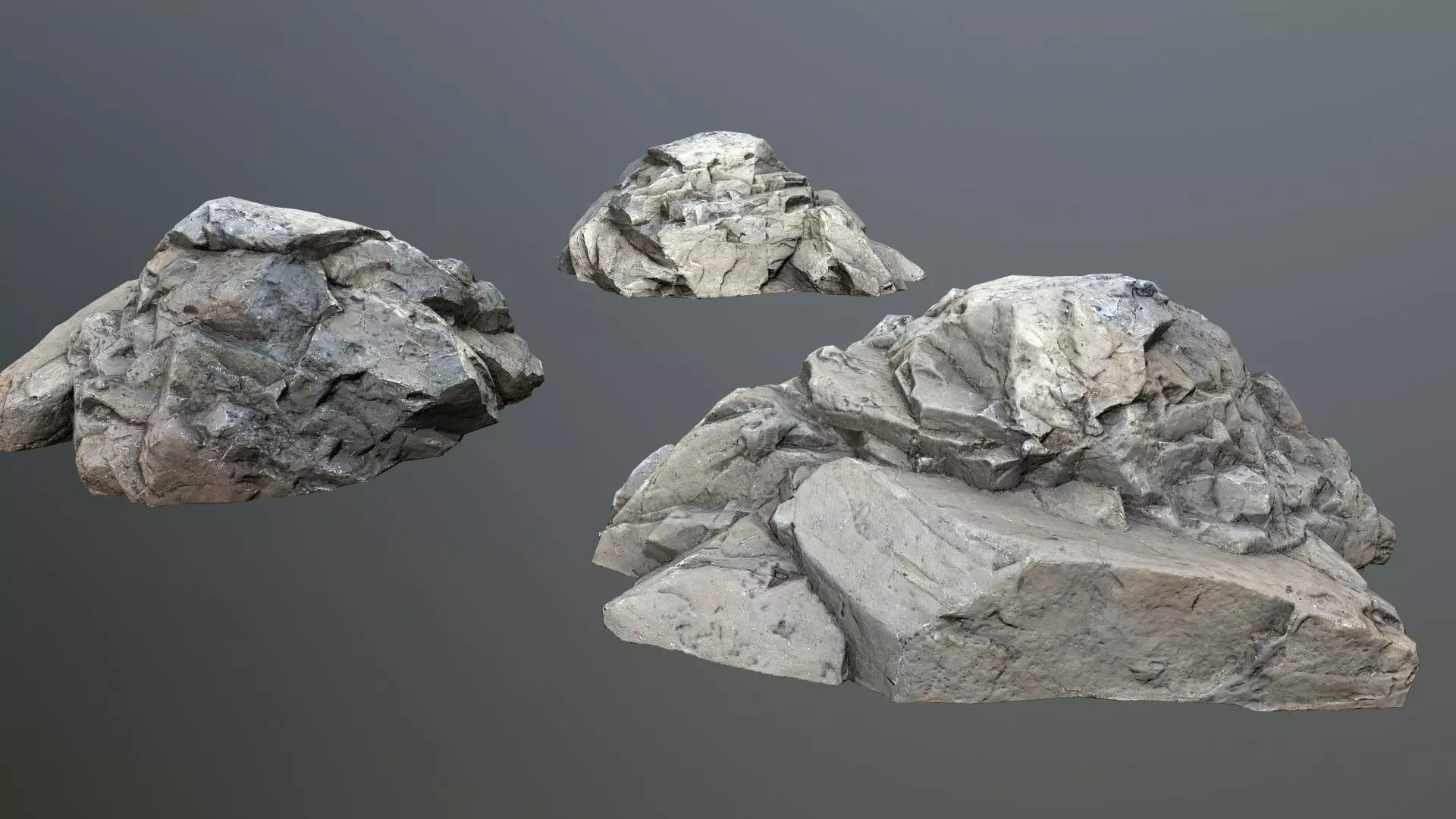 River Stones Low-poly 3D model_12