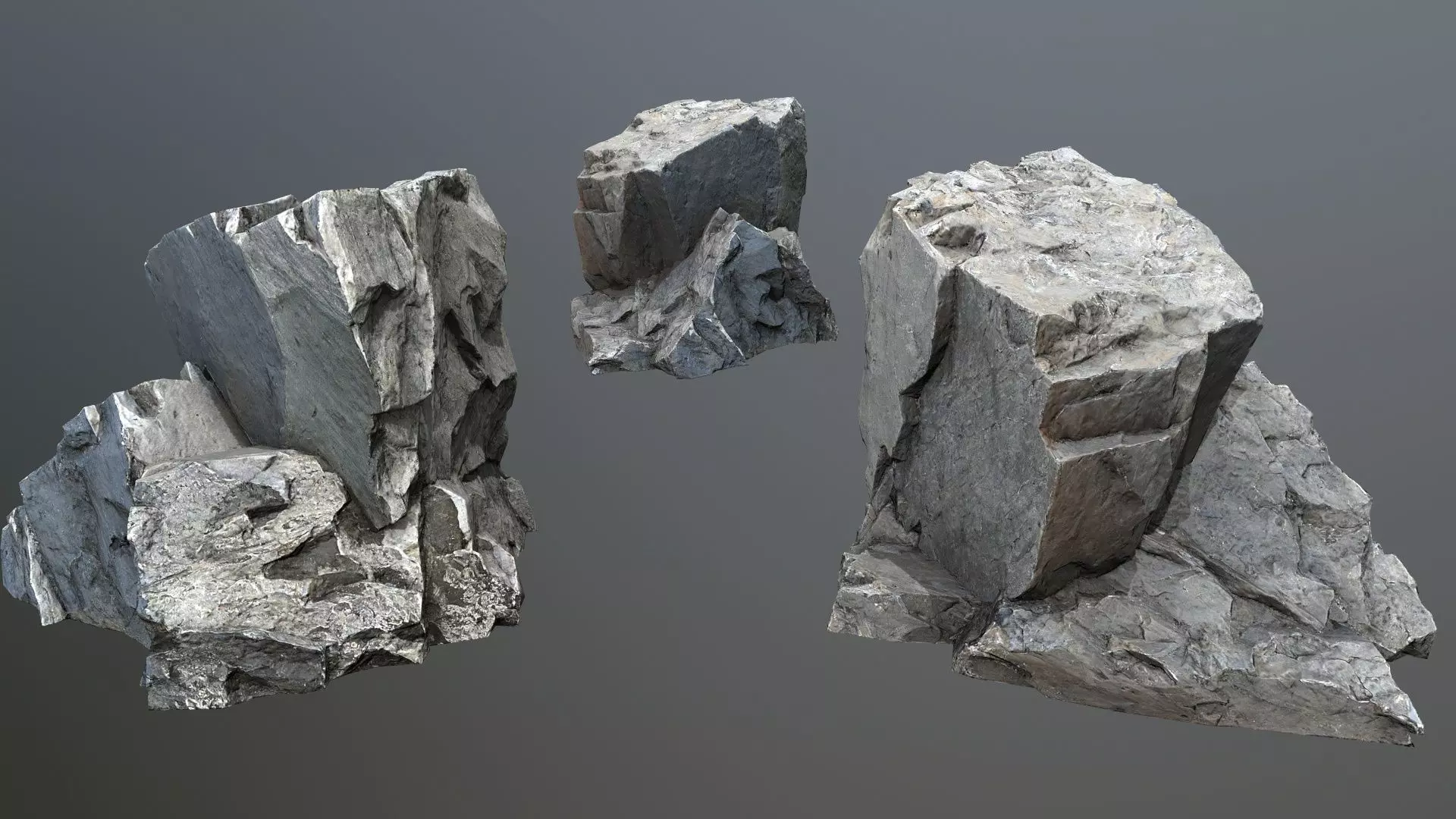 River Stones Low-poly 3D model_11