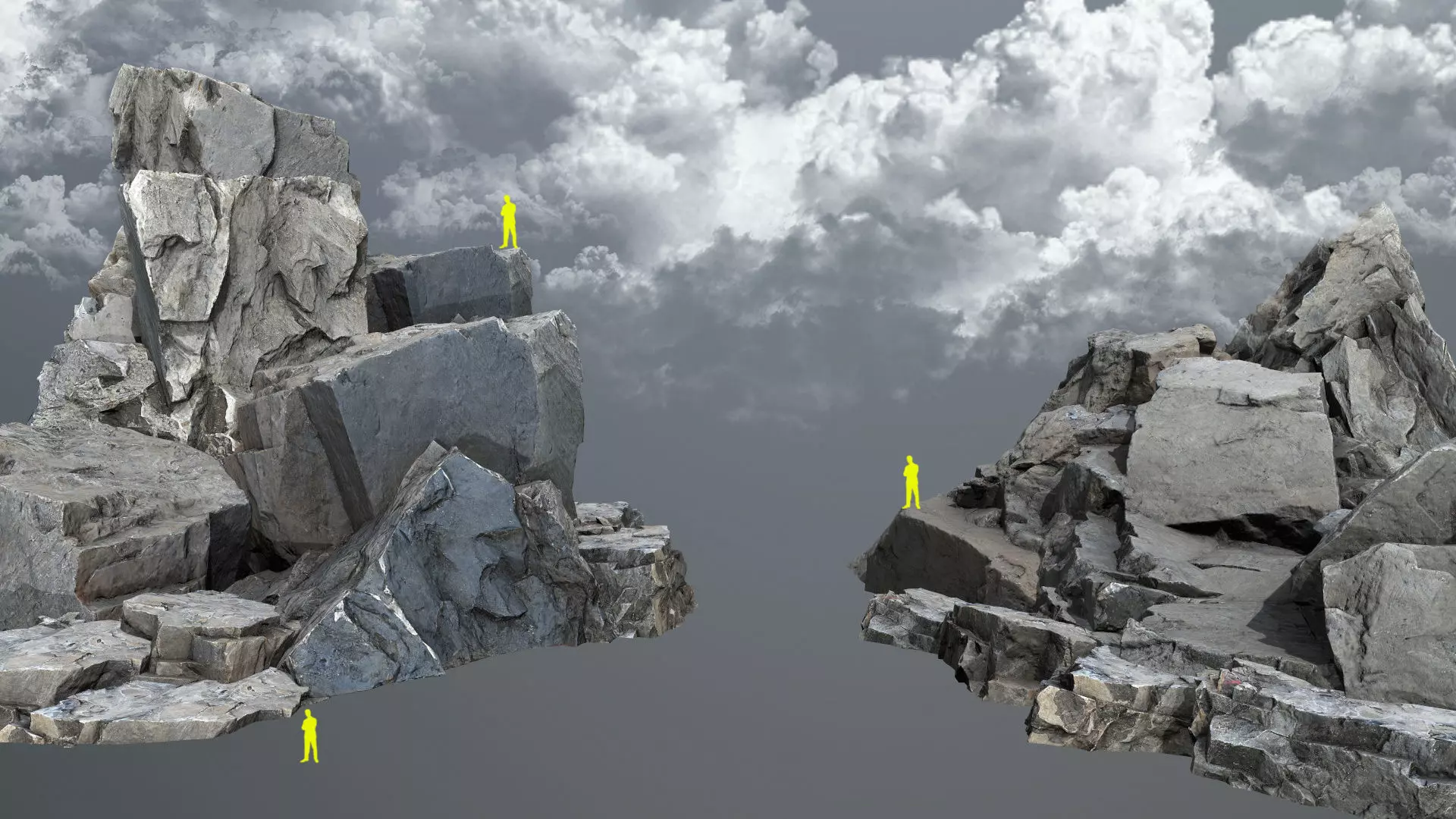 River Stones Low-poly 3D model_0