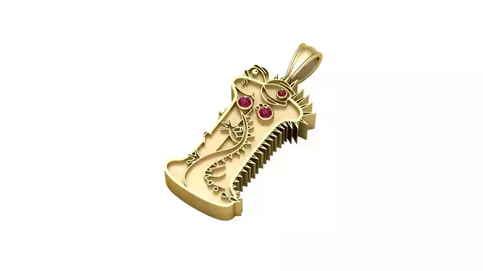 3D GOLD PENDANT 