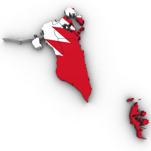 3d Political Map of Bahrain 3D model