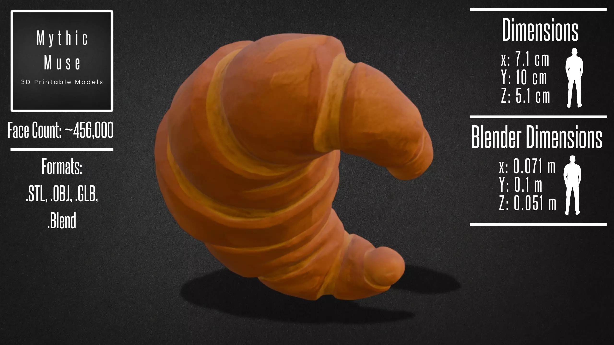 Fresh Baked Croissant Model 3D model_6