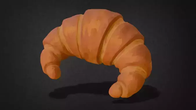 Fresh Baked Croissant Model 3D model