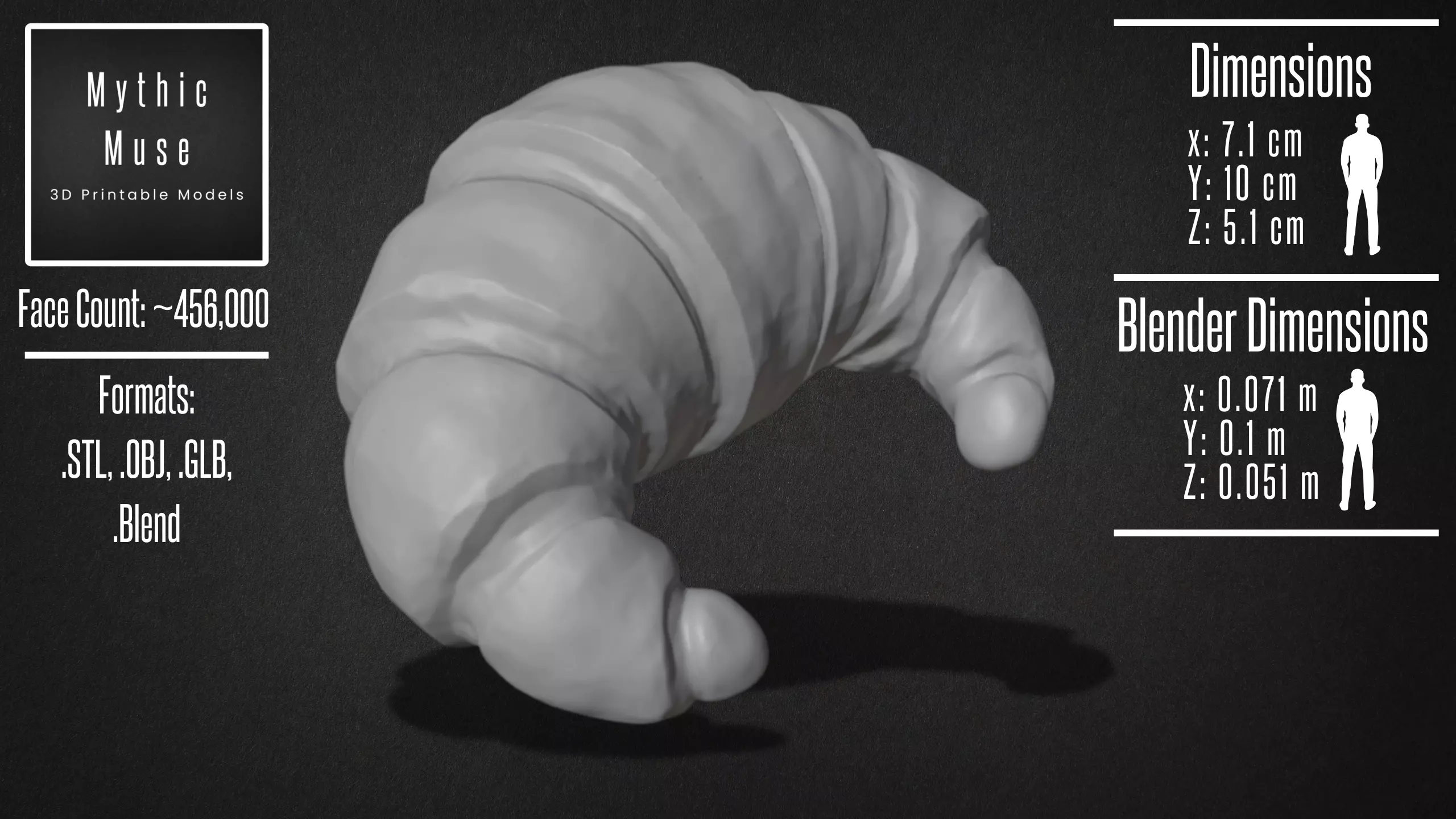 Fresh Baked Croissant Model 3D model_9