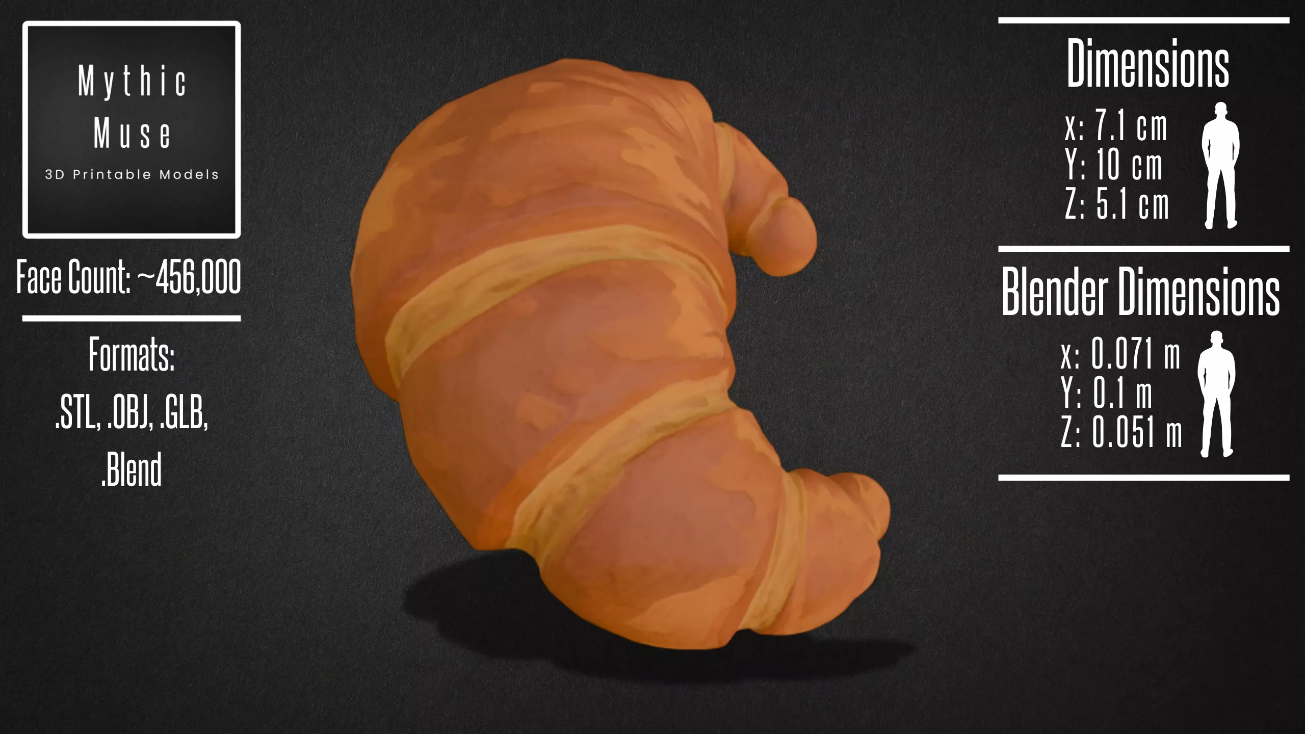 Fresh Baked Croissant Model 3D model_5
