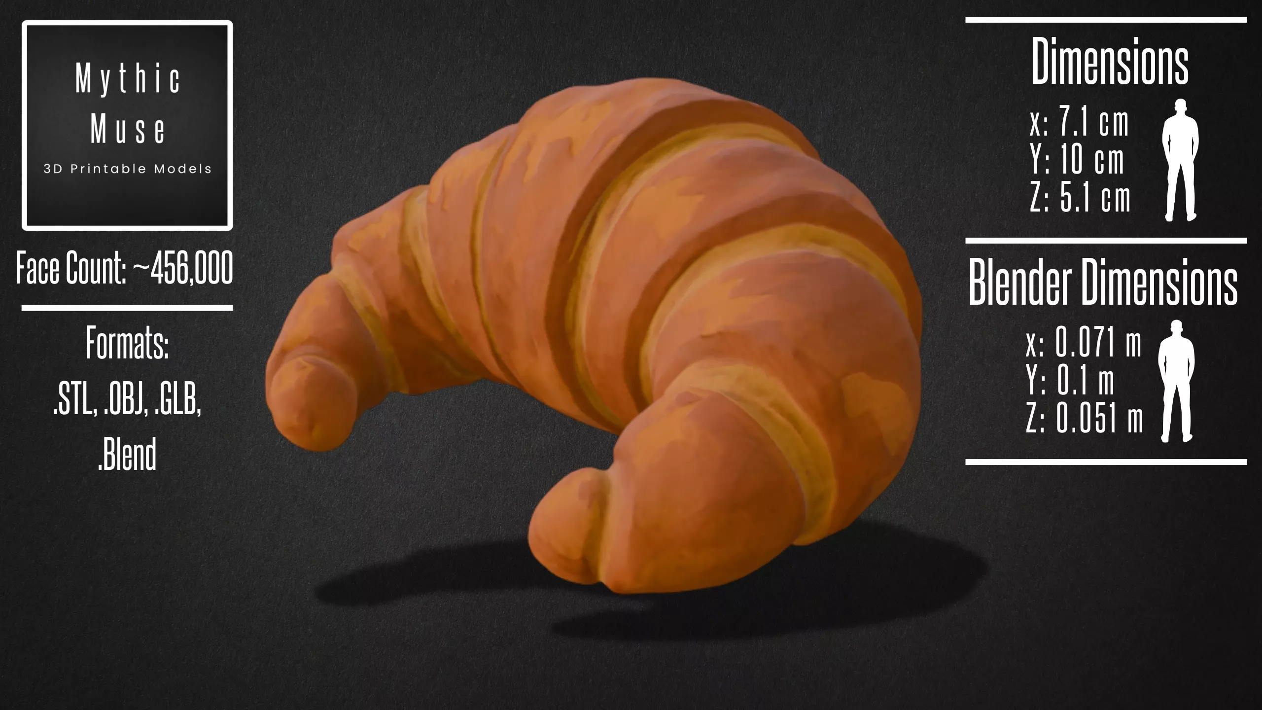 Fresh Baked Croissant Model 3D model_3