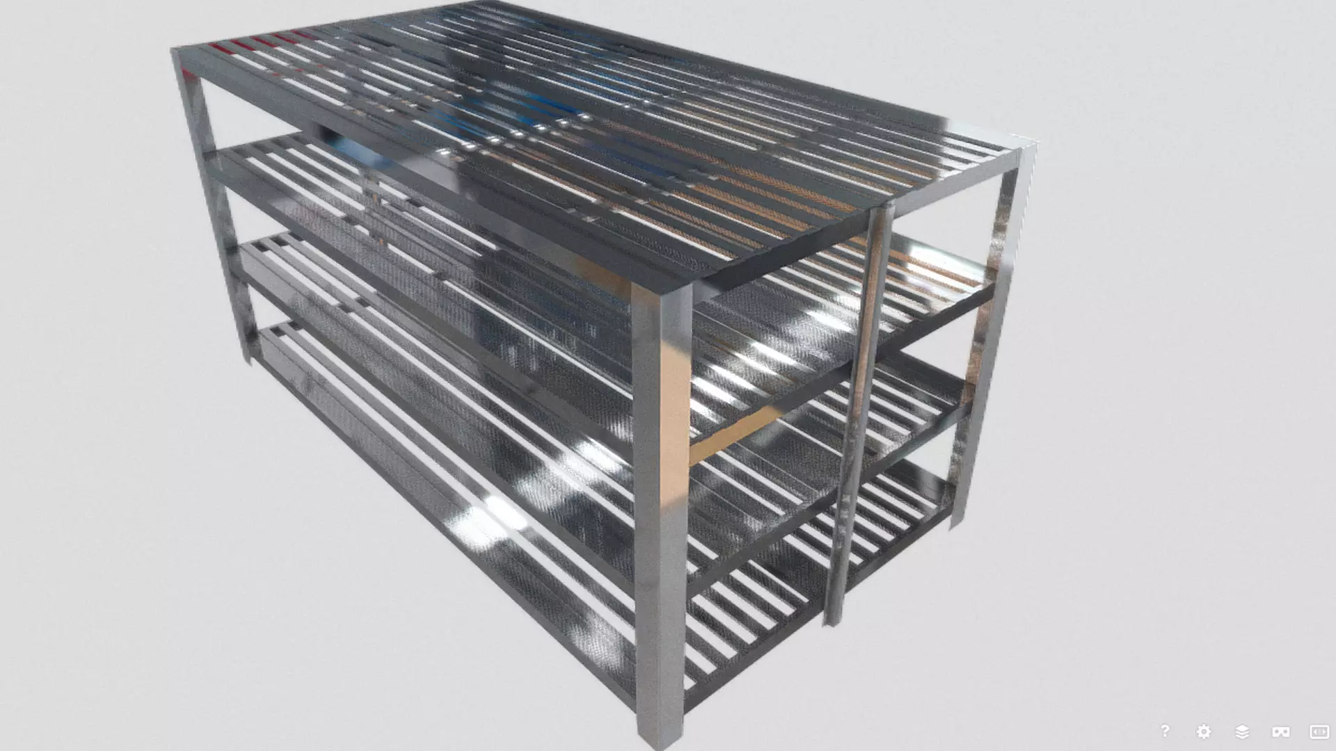 Slotted Iron Rack 3D model_0