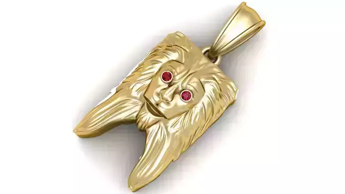 gold tribal pendant 3D printable model 