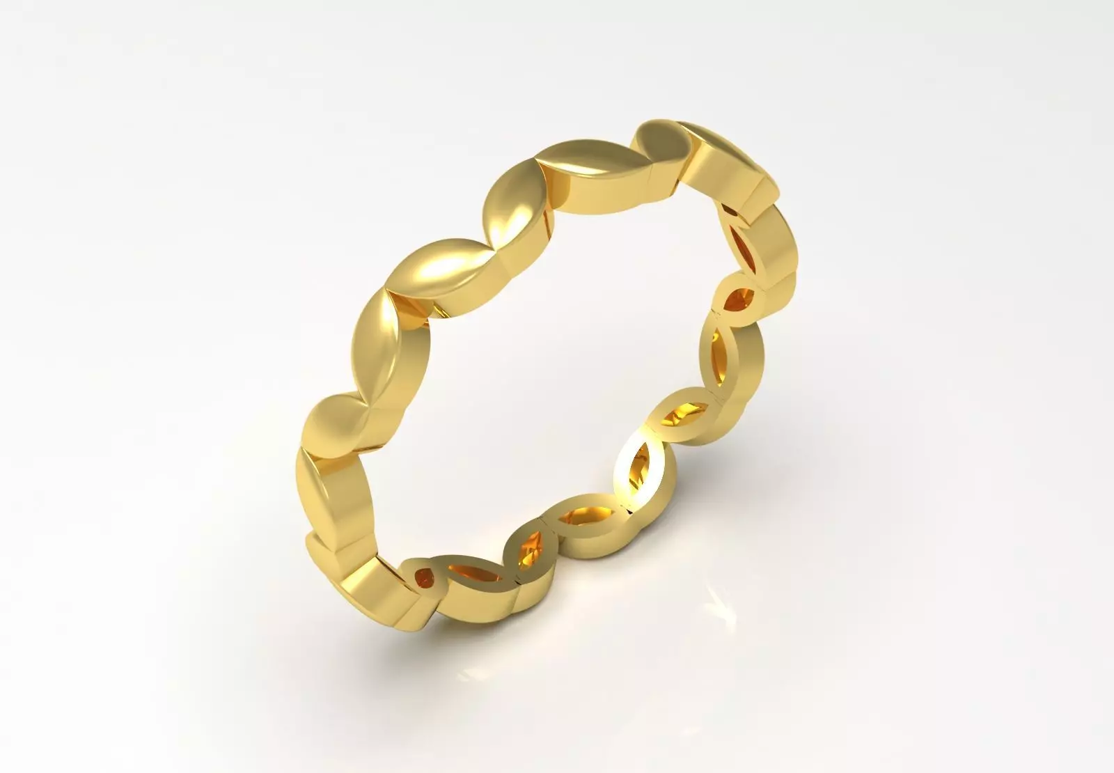 Gold Infinity stl Ring Model gr0131 3D print model_0