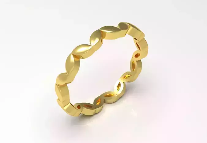 Gold Infinity stl Ring Model gr0131