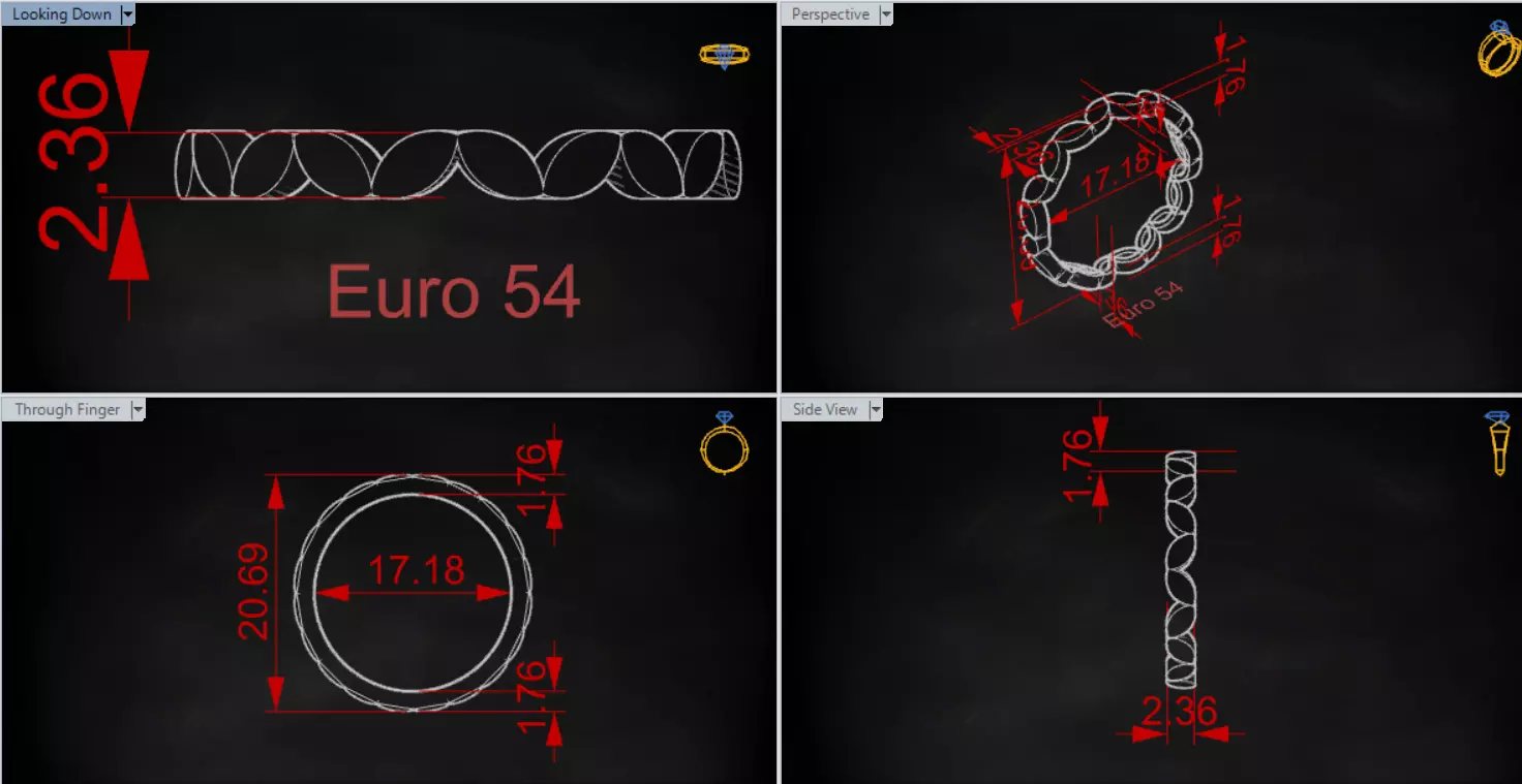 Gold Infinity stl Ring Model gr0131 3D print model_20