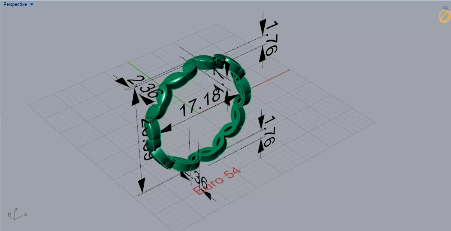 Gold Infinity stl Ring Model gr0131 3D print model_7