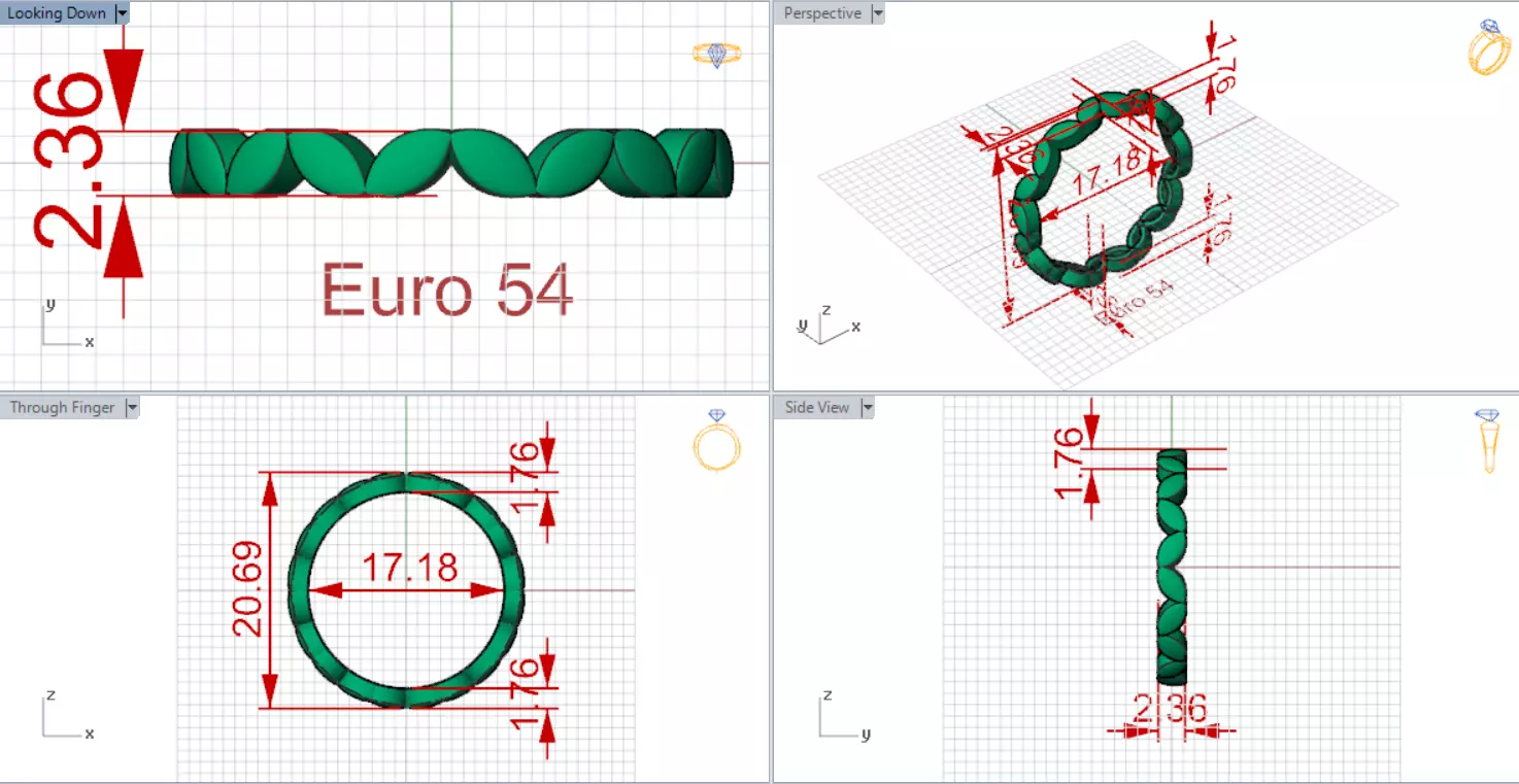 Gold Infinity stl Ring Model gr0131 3D print model_19